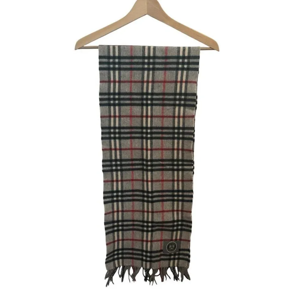 Alfredo Versace Plaid Fringe Scarf